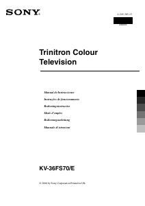 Manual de uso Sony KV-36FS70 Televisor