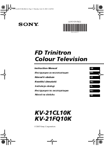 Használati útmutató Sony KV-21CL10K Televízió