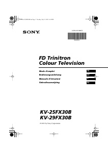 Handleiding Sony KV-29FX30B Televisie