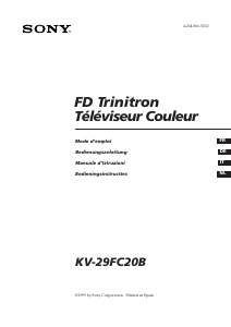 Handleiding Sony KV-29FC20B Televisie