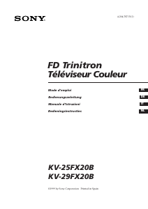Bedienungsanleitung Sony KV-25FX20B Fernseher