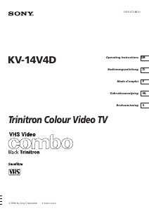 Bedienungsanleitung Sony KV-14V4D Fernseher
