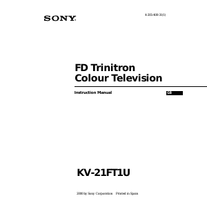 Handleiding Sony KV-21FT1U Televisie
