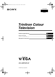 Manuale Sony KV-29FQ76E Televisore