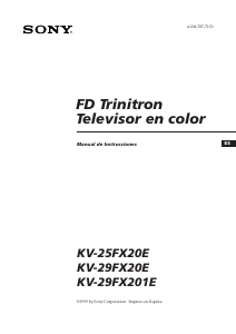 Manual de uso Sony KV-29FX20E Televisor