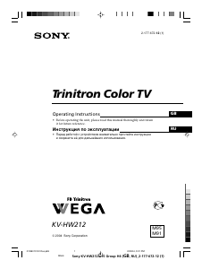 Handleiding Sony KV-HW212M95 Televisie