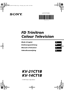 Handleiding Sony KV-14CT1B Televisie