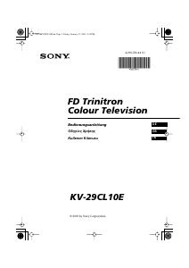 Εγχειρίδιο Sony KV-29CL10E Τηλεόραση