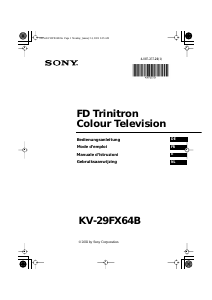 Bedienungsanleitung Sony KV-29FX64B Fernseher