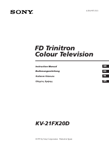 Handleiding Sony KV-21FX20D Televisie