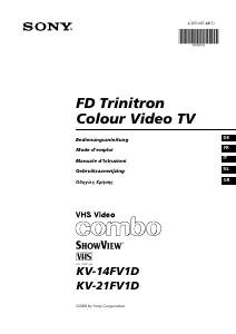 Εγχειρίδιο Sony KV-21FV1D Τηλεόραση