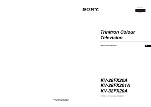 Manuale Sony KV-28FX20A Televisore