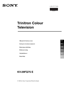 Manual de uso Sony KV-29FQ75E Televisor