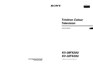 Handleiding Sony KV-28FX20U Televisie
