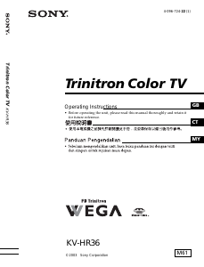 Panduan Sony KV-HR36M61 Televisi
