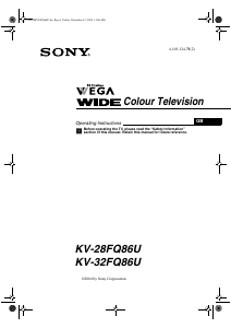 Handleiding Sony KV-28FQ86U Televisie