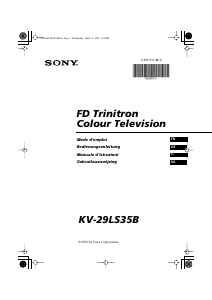 Mode d’emploi Sony KV-29LS35B Téléviseur