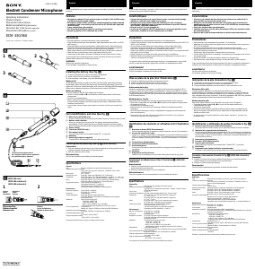 Manual de uso Sony ECM-330 Micrófono