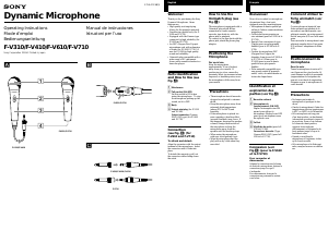 Mode d’emploi Sony F-V310 Microphone