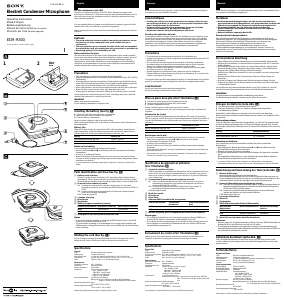 Mode d’emploi Sony ECM-R300 Microphone