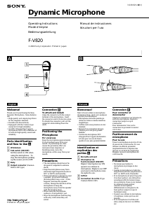 Manuale Sony F-V820 Microfono