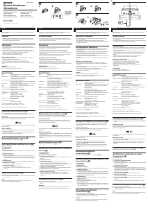 Manual de uso Sony ECM-ZS90 Micrófono