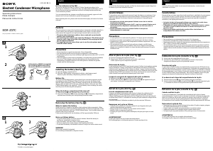 Manual de uso Sony ECM-Z37C Micrófono