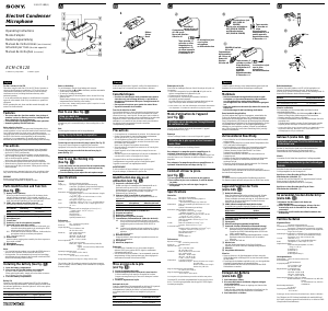 Manuale Sony ECM-CR120 Microfono