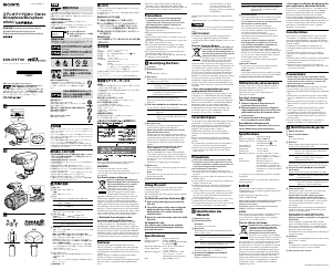 Manual de uso Sony ECM-XYST1M Micrófono