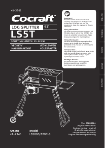 Käyttöohje Cocraft LS5000/520C-S Puunhalkaisukone