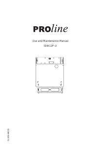 Manual Proline IDW 12P-U Dishwasher