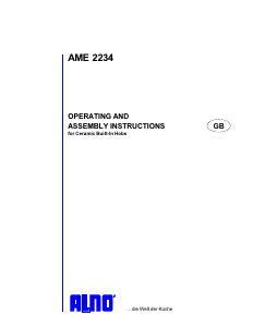 Handleiding ALNO AME 2234 KB Kookplaat