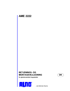 Brugsanvisning ALNO AME 2222 KJ Kogesektion