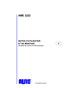 Mode d’emploi ALNO AME 2222 KB Table de cuisson