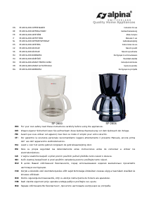 Bedienungsanleitung Alpina SF-2800 Kaffeemaschine