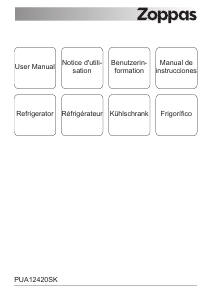 Mode d’emploi Zoppas PUA12420SK Réfrigérateur