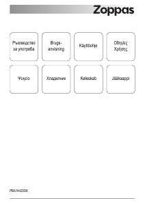 Brugsanvisning Zoppas PBA14420SK Køleskab