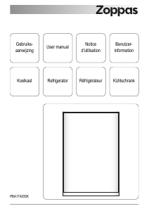 Manual Zoppas PBA17420SK Refrigerator