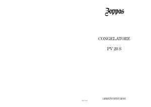 Manuale Zoppas PV20S Congelatore