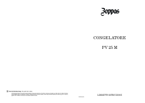 Manuale Zoppas PV25M Congelatore