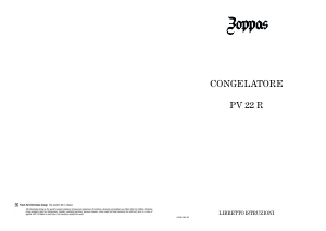 Manuale Zoppas PV22R Congelatore