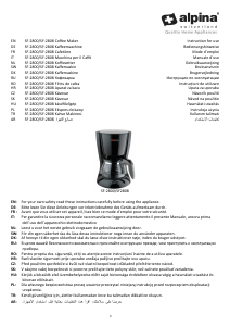 Brugsanvisning Alpina SF-2808 Kaffemaskine