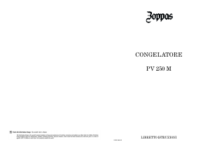 Manuale Zoppas PV250M Congelatore