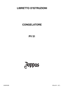 Manuale Zoppas PV51 Congelatore