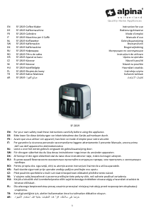 Mode d’emploi Alpina SF-2819 Cafetière