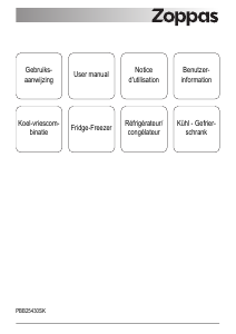 Mode d’emploi Zoppas PBB25430SK Réfrigérateur combiné