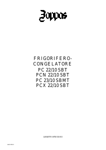 Manuale Zoppas PCX22/10SBT Frigorifero-congelatore