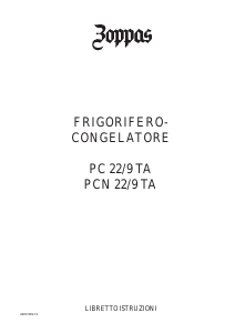 Manuale Zoppas PCN22/9TA Frigorifero-congelatore
