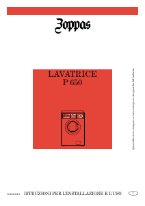 Manuale Zoppas P650 Lavatrice