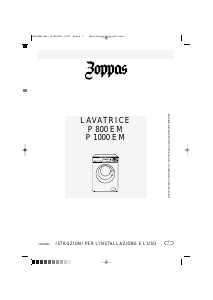 Manuale Zoppas P1000EM Lavatrice